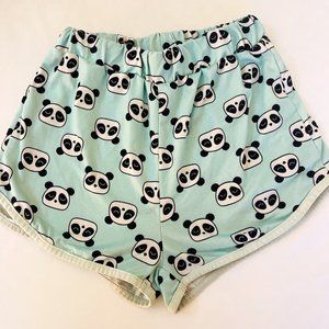 girl kids panda bear pajama shorts